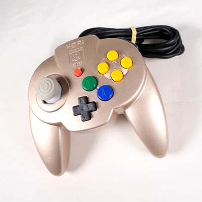 Manette Pad Controller Nintendo 64 N64 Hori Pad Mini Gold Jap Japan - Photo 1/4