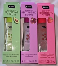 3pc b.pure Glow Up Serums 1 Fl Oz Revitalizing,  Smoothing & Renewing 