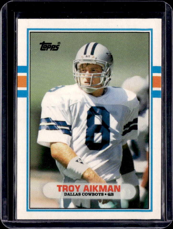 1989 Topps Traded Troy Aikman Rookie Card #70T Dallas Cowboys (GG)