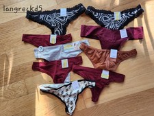 Lot of 9 Auden Thong Panties Size Small NWT