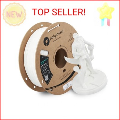 Polymaker PETG White 3D Printer Filament 1.75mm 1kg, High Speed PETG up to 300mm