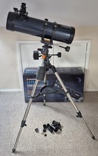 CELESTRON ASTRO MASTER 130EQ-MD MOTOR DRIVE TELESCOPE TRIPOD BOXED INSTRUCTIONS