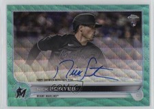 2022 Topps Chrome Rookie Aqua Wave Refractor 120/199 Nick Fortes #RA-NF Auto 6o3
