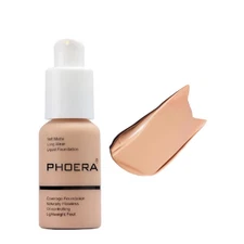 PHOERA Foundation,Full Coverage Flawless Soft Matte 24 HR Oil Control Waterproof