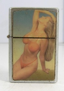 VINTAGE BIKINI CLAD WOMAN LIGHTER-MADE IN CHINA-GOOD AGED CONDITION-UNTESTED