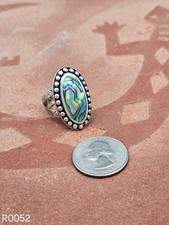 Ring Vintage Sterling Silver with Abalone