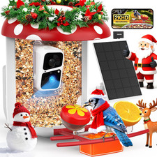 Smart Bird Feeder with Camera 2K Live Real-Time Alert AI Identify with 32G Card