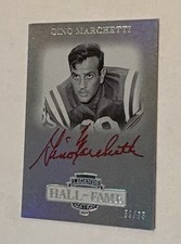 2012 Press Pass Legends Hall of Fame Edition Red Ink /75 Gino Marchetti Auto HoF