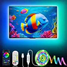 LED Lights for TV, 23Ft TV LED Lights for 75-100 Inch,Rgbicw TV Backlight Behind