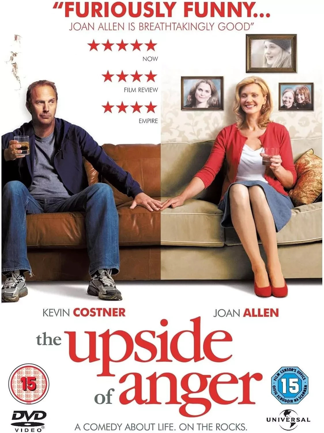 Upside Of Anger DVD Joan Allen Kevin Costner Comedy UK Release Brand New R2