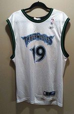 Minnesota Timberwolves White Jersey Size L Sam Cassell Mens Vintage Reebok Rare 