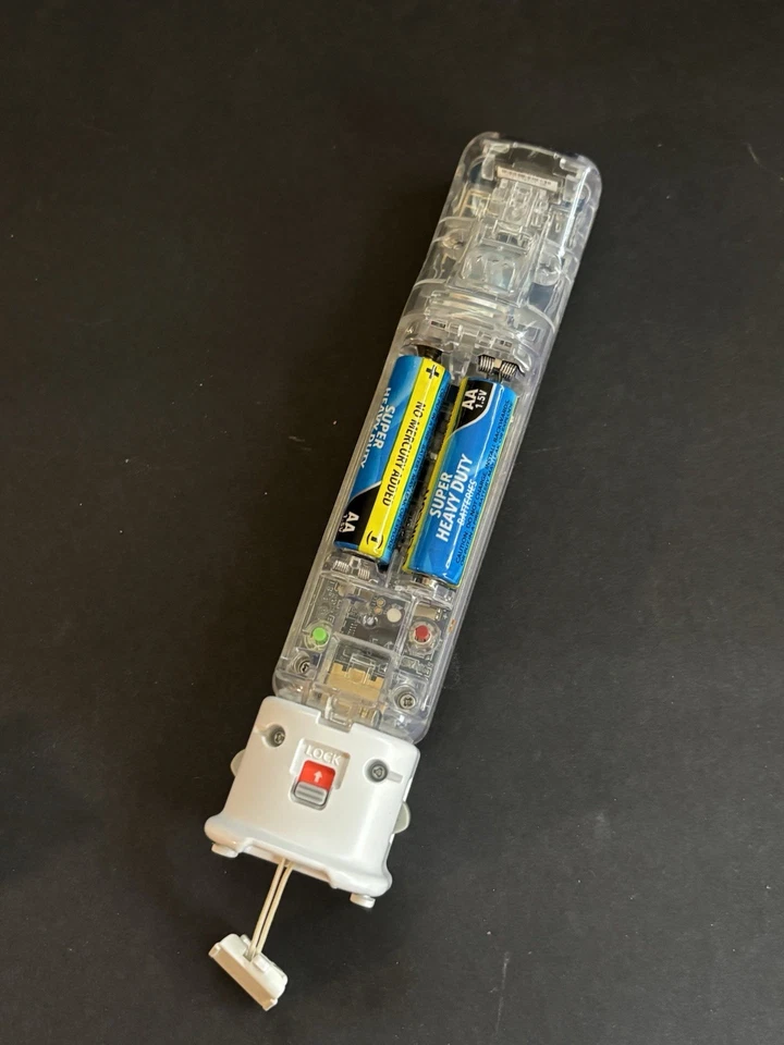 Wii Remote wiimote Controller Afterglow Clear Model Tested w, extra OEM Adapter - Image 3 of 4