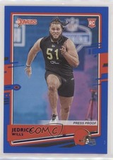 2020 Panini Donruss Rookie Press Proof Blue Jedrick Wills #269 wd9