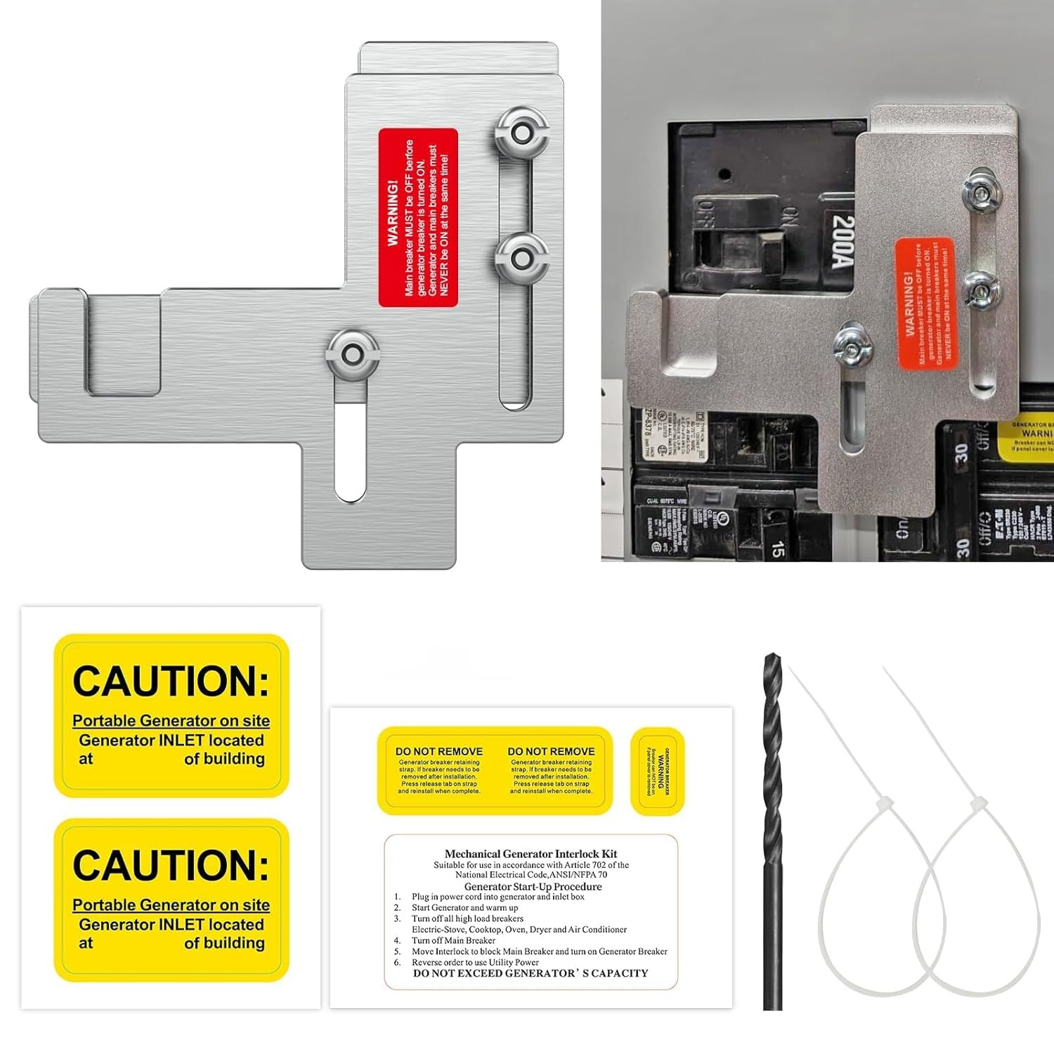 Interlock Kit For 150-200 Amp Panels