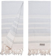 DEMMEX Organic Turkish Hand Towels for Bathroom 100 Oeko-TEX Certified