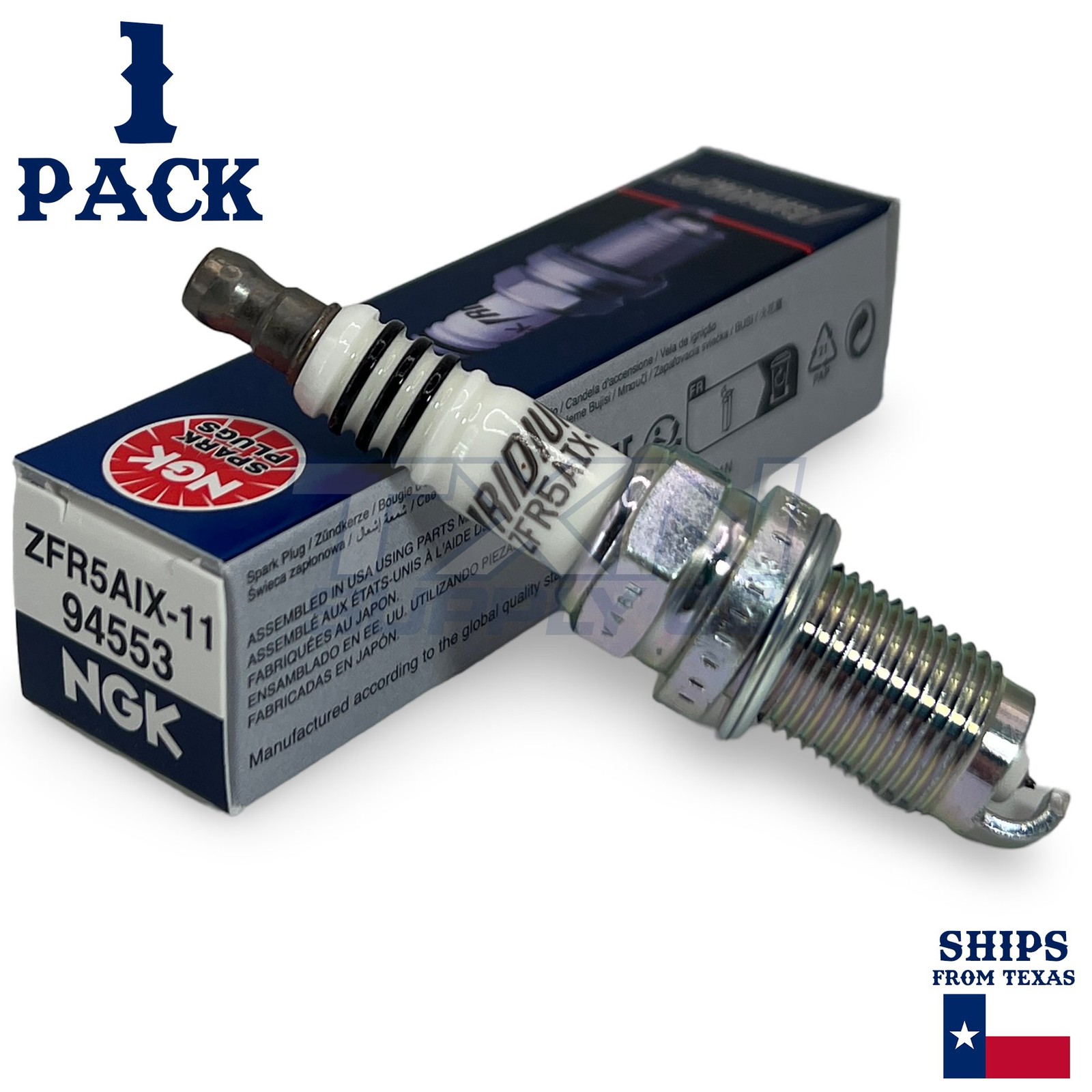 1 Pack NGK Iridium IX 94553 Spark Plugs ZFR5AIX-11