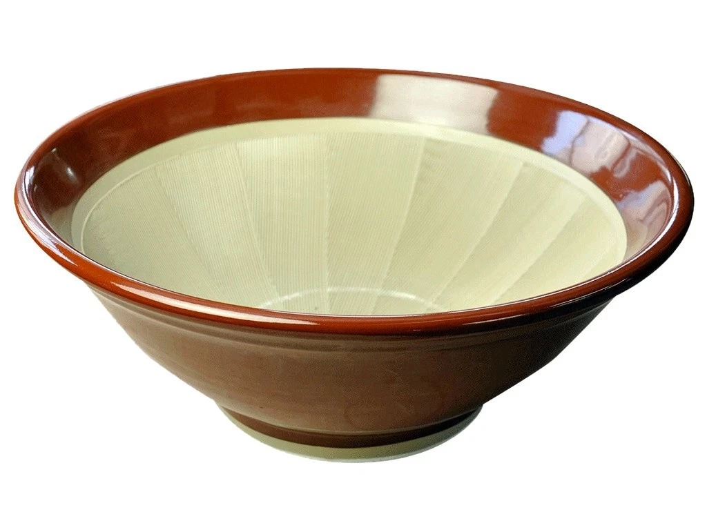 Motoshige Pottery, Iwami Ware Mortar and Pestle, Size 6 (18cm diameter, non-slip