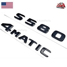 Black S580 4matic Replacement For Mercedes Liftgate Rear Trunk Emblem Badge