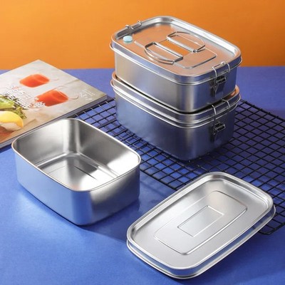 Edelstahl Lunchbox Food Container Doppel Schicht Groß Kapazität
