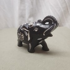 Hand-carved Soapstone Elephant Figurine/Paperweight Made In India