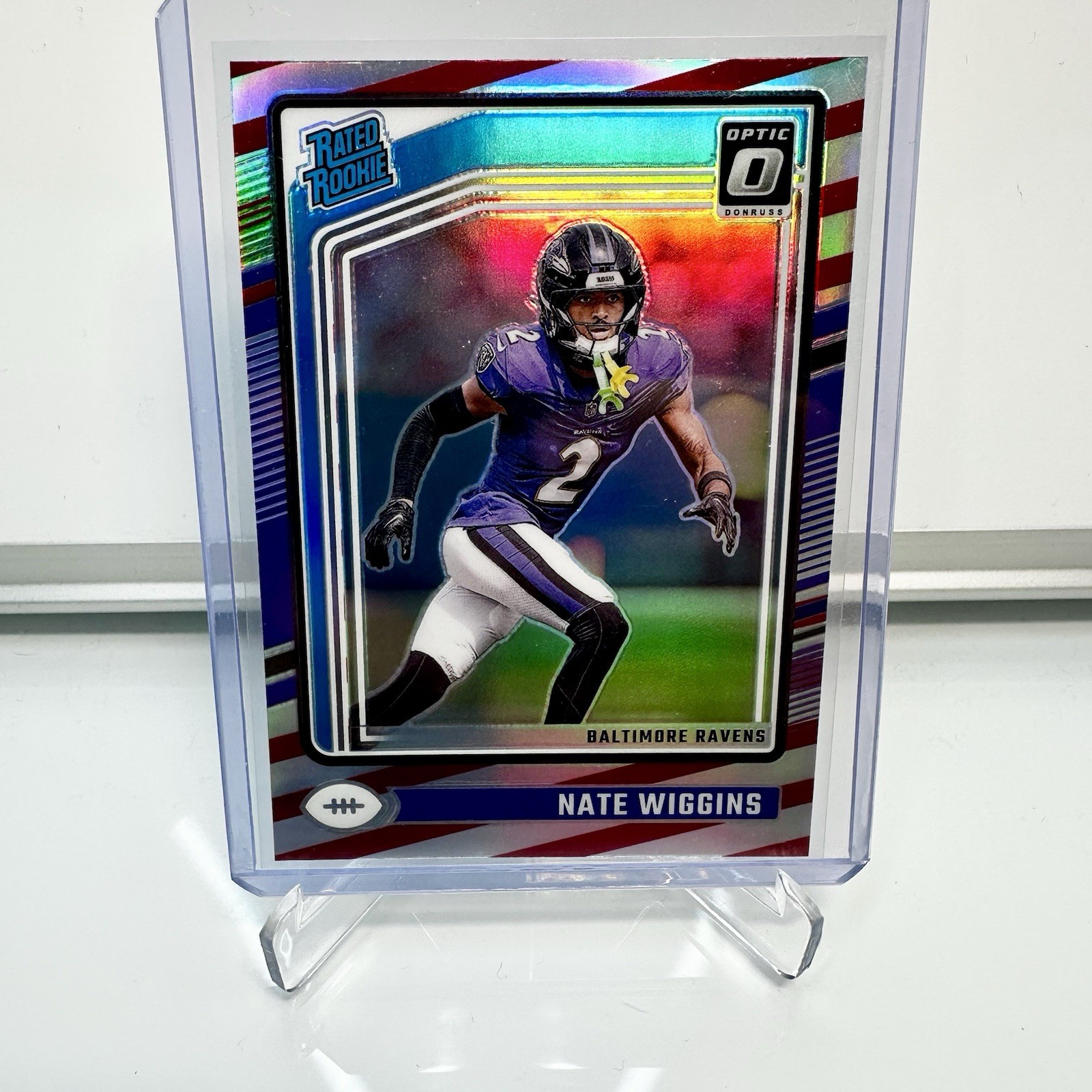 2024 Panini Donruss Optic -  SSP - Rated Rookie Nate Wiggins #281 Freedom Prizm