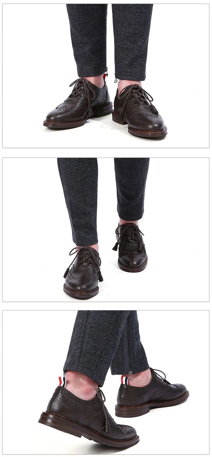 Thom Browne Punta alare in pelle MFD043L00198 205 96092502