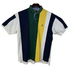 Vintage 90s Tommy Hilfiger Rugby Polo Colorblock Mens Large Short Sleeve Rare