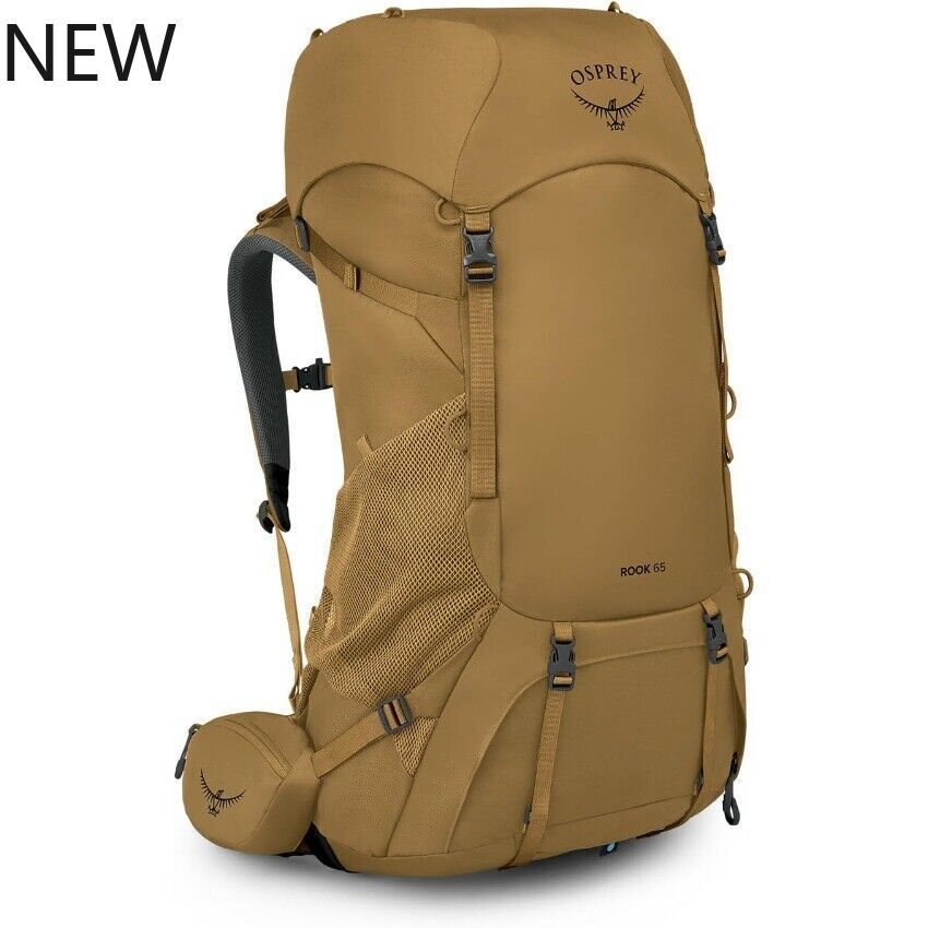 Osprey Rook 65L Men's Backpacking Backpack, Histosol Brown/Rhino Grey