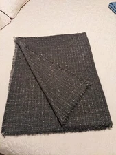 WOMEN’S SOFT FRINGE TRIM SHAWL SCARF, 75”x24”, Gray Multi, EUC!