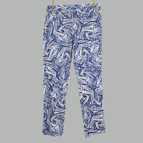 J. MCLAUGHLIN Lexi Mid Rise Blue White Ankle Jeans Size 4