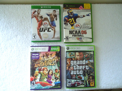 Mixed Lot Of 4 Xbox Games,1,Xbox One,2,Xbox,1,Xbox 360 See Pics For Titles,etc.