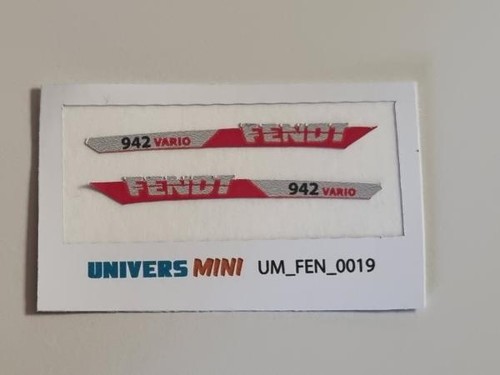 Lot De 2 Autocollants Pare-brise FENDT "Noir Et Gris" FARMMODELS
