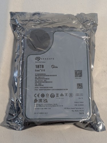 Seagate Exos X18 Enterprise 18TB Storage Internal Hard Disk Drive
