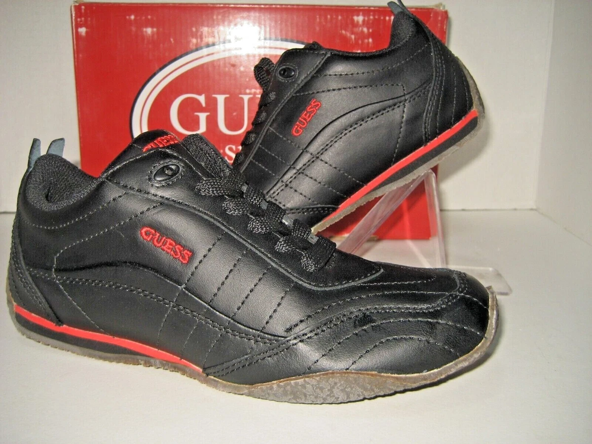 New GUESS Sport Kid Girl US 4 World Cup LE Sneakers Black Leather