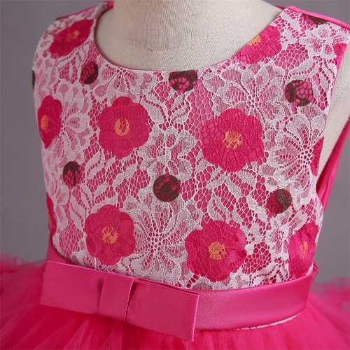 Pageant Flower Girls Tulle Tutu Dress Wedding Bridesmaid Kids Birthday Ball Gown - Picture 43 of 107