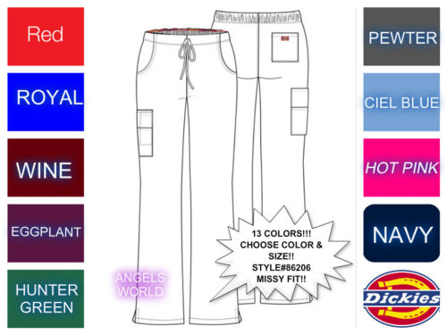 New Dickies EDS scrubs 4 Women>Uniform>13 Assorted Colors>Sizes XXS-2XL - Picture 1 of 13