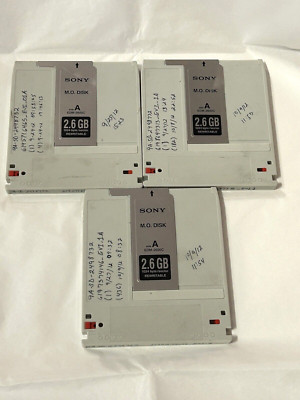 Sony EDM-2600C 2.6GB Magneto Optical Disk Lot of 3 A