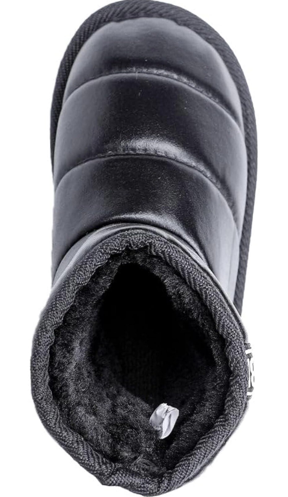 Bebe Girls Cozy Ankle Snow Boots Black Logo Strap Winter Boots Size 4 Kids image 8