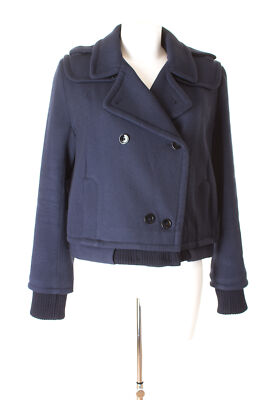 athe vanessabruno Blazer Jacke Wolle Damen Gr. DE 42 in  Blau