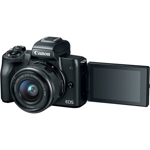 Canon EOS M50 24.1MP Mirrorless Camera Black (Kit with 1545mm STM