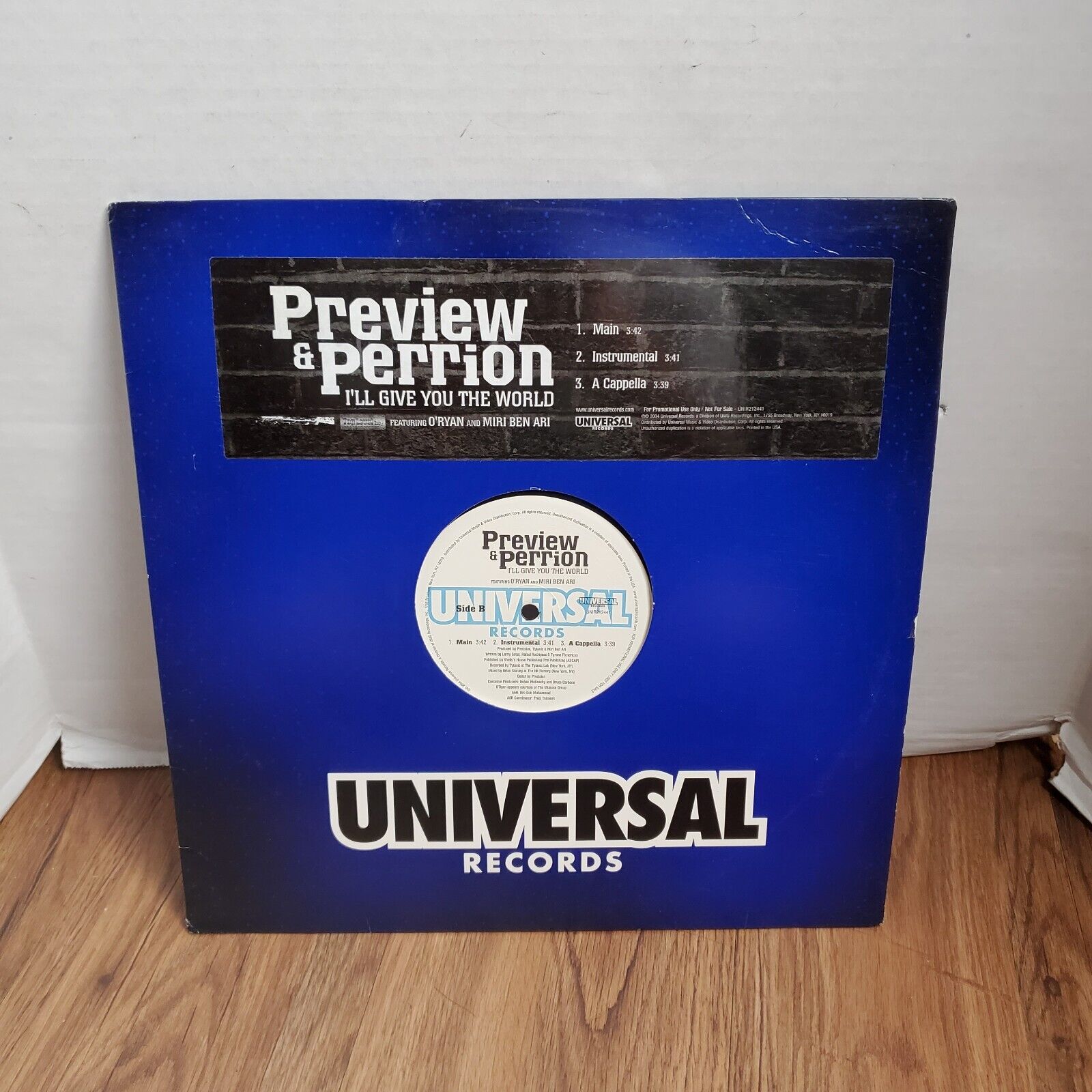 Preview & Perrion – I'll Give You The World 2004 UNIR212441 Promo 33 12" EX/EX