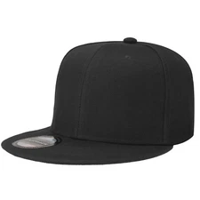 Plain Blank Snapback Hat Cap Hip Hop Style Flat Bill Adjustable Size Ship in Box
