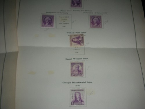 US singles stamps1932,3 - 40s 2c M nicely centered + FDR Plate Block set - Picture 3 of 6