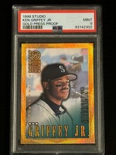 1998 Studio CL Gold Press Proof Ken Griffey Jr /300 PSA MINT 9 (pop:1, higher:0)