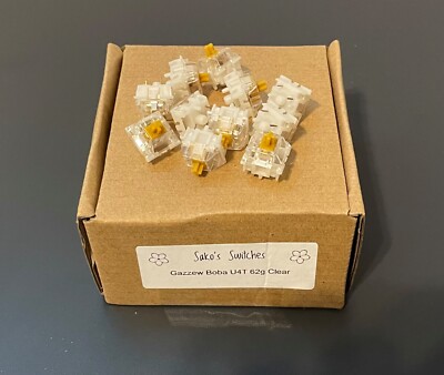Gazzew Boba U4T Tactile Switches Clear Top 62g Spring (pack of 36)