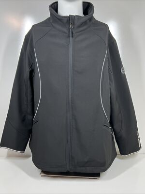 Bebe Sport Black Pocketed Jacket Medium Weight Daughter Mom Womens SZ 2XL