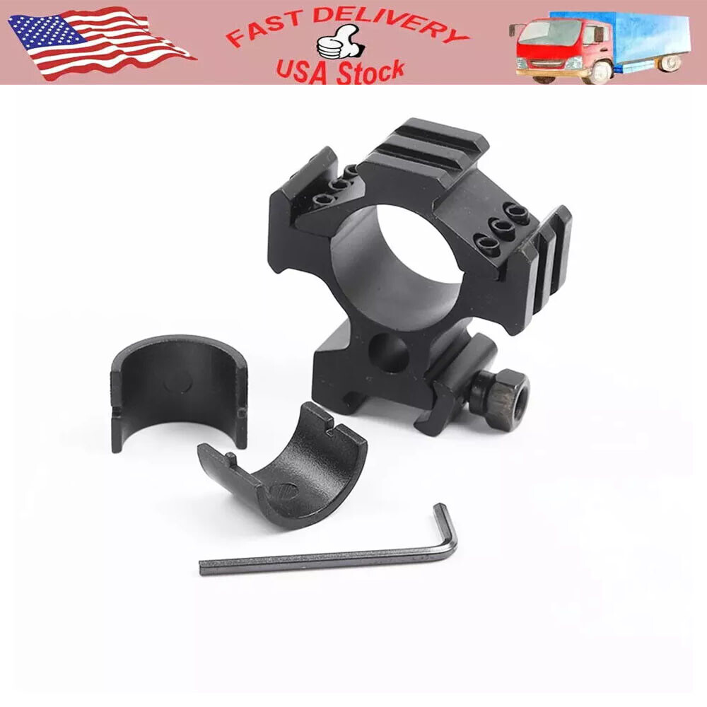 Laser Scope Mount with Tri Picatinny Rail and 30mm to 1 Inch Reducer Insert