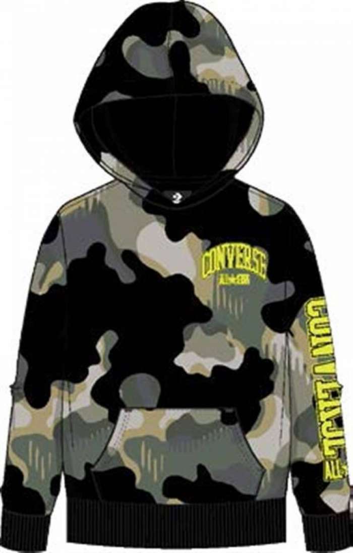 Converse Felpa C/Cappuccio Junior Camo AOP All Star EC6