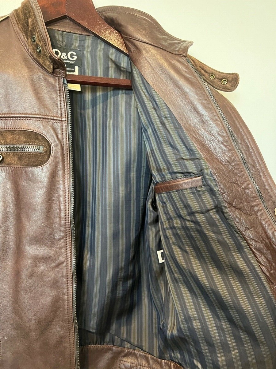 DOLCE&GABBANA ジャケット　本革　36サイズ Dolce & Gabbana mens leather and suede jacket Size 36/50 | eBay