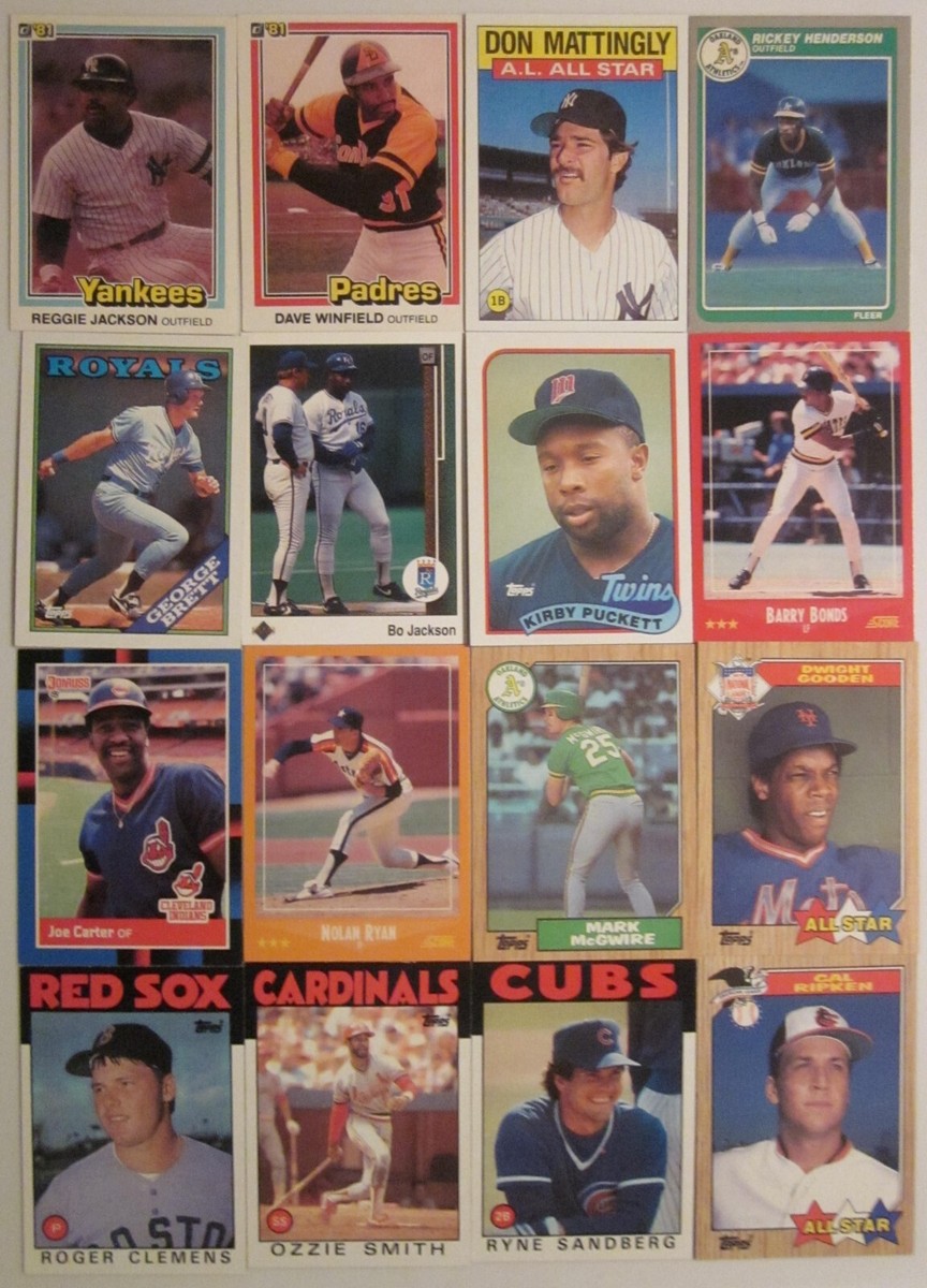 Lot of 16 - 80s era Baseball cards-HOFers +  superstars-Topps,Fleer,Score,Donruss | eBay